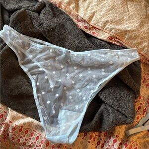 NWT Blush Lingerie Obsidian Brazilian Bikini Briefs Sky Blue XL